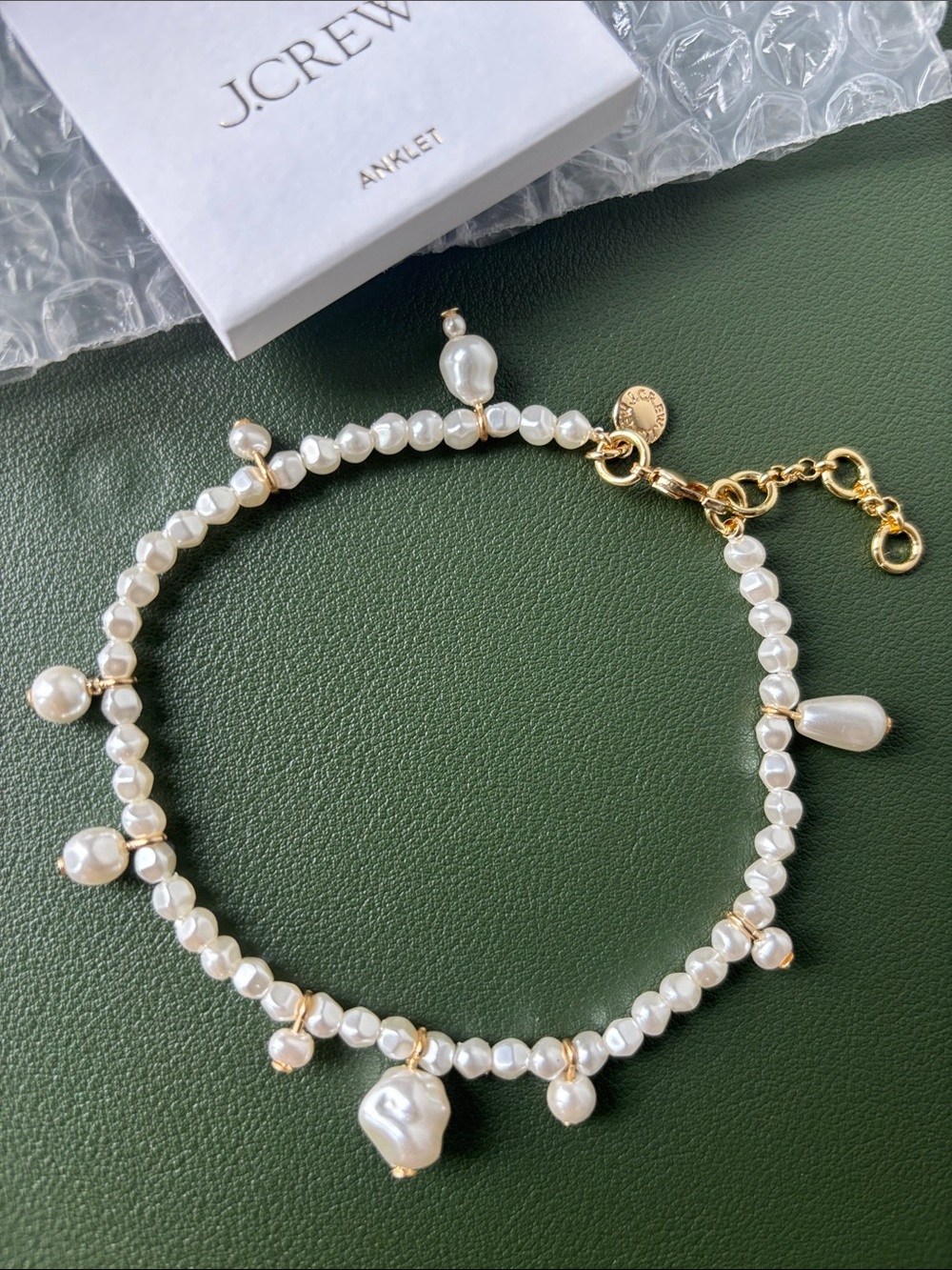 J. Crew Pearl Beaded Anklet